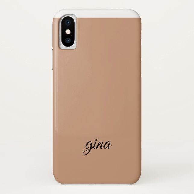 Elegant Trendy Brown individualisieren Case-Mate iPhone Hülle (Rückseite)
