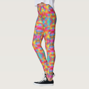 Elegant trendy farbenfroh rosa blau, blau, gelb leggings