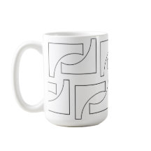 Elegant Trendy Geometric Black and White