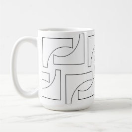 Elegant Trendy Geometric Black and White Kaffeetasse