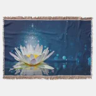 Elegant Trendy Girly, White Lotus Decke