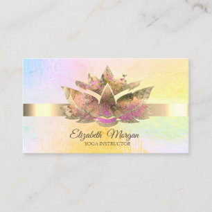 Elegant Trendy Gold, Lotus Visitenkarte