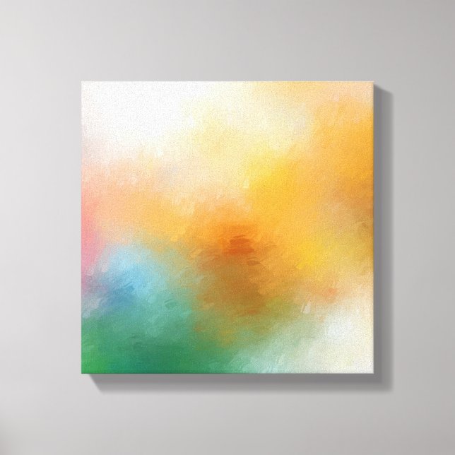 Elegant Trendy Modernes Abstraktes Kunstwerk Rot G Leinwanddruck (Vorderseite)