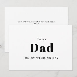 Elegant & trendy Zu meinem Vater am Hochzeitstag