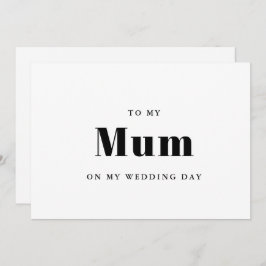 Elegant & trendy Zu meiner Mutter am Hochzeitstag