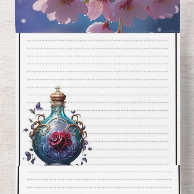 Elegant Tri-Fold Wedding Invitation - Pink Cherry  (À l'intérieur du milieu)