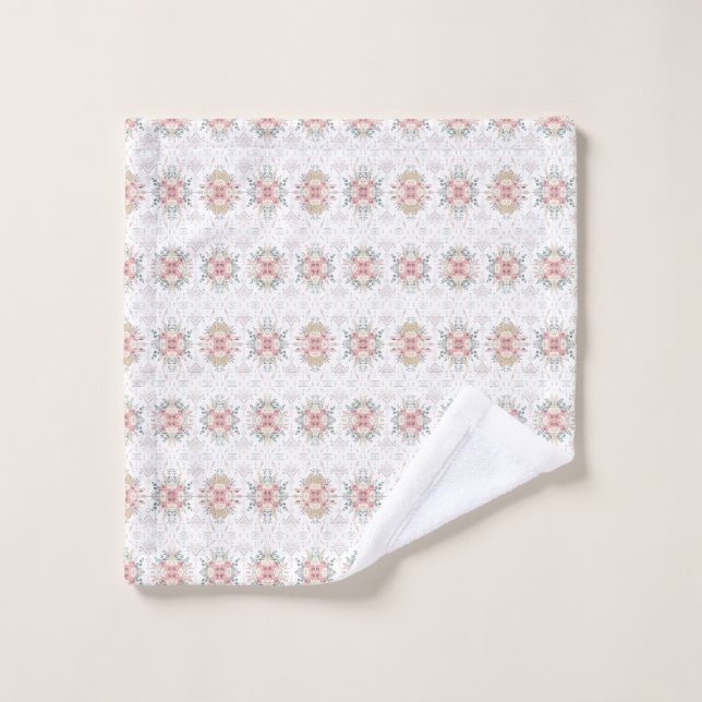Elegant Tribal Floral Badhandtuch Set (Waschlappen)