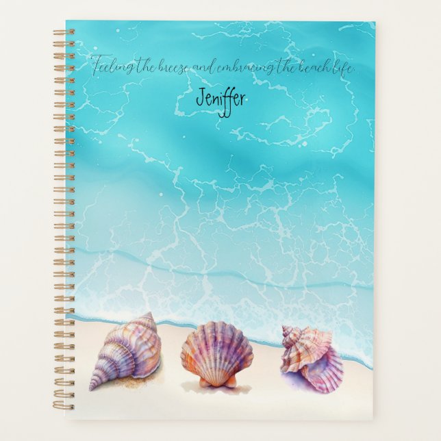 Elégant Tropical Beach Seashells Pearls Nautique (Devant)