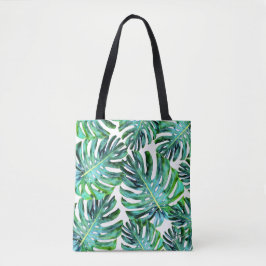 Elegant Tropical Hawaii Monstera Leaf Foto Tasche