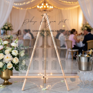 Élégant Trouvez Votre Place Panneau de Mariage en 
