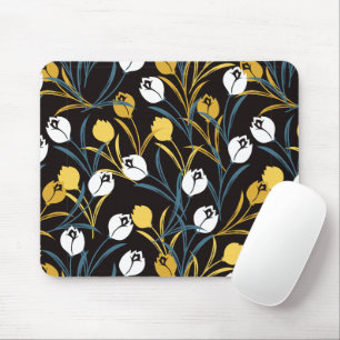 Elegant Tulip Floral Muster Mousepad