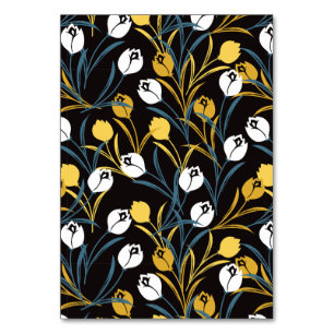 Elegant Tulip Floral Muster Tischnummer