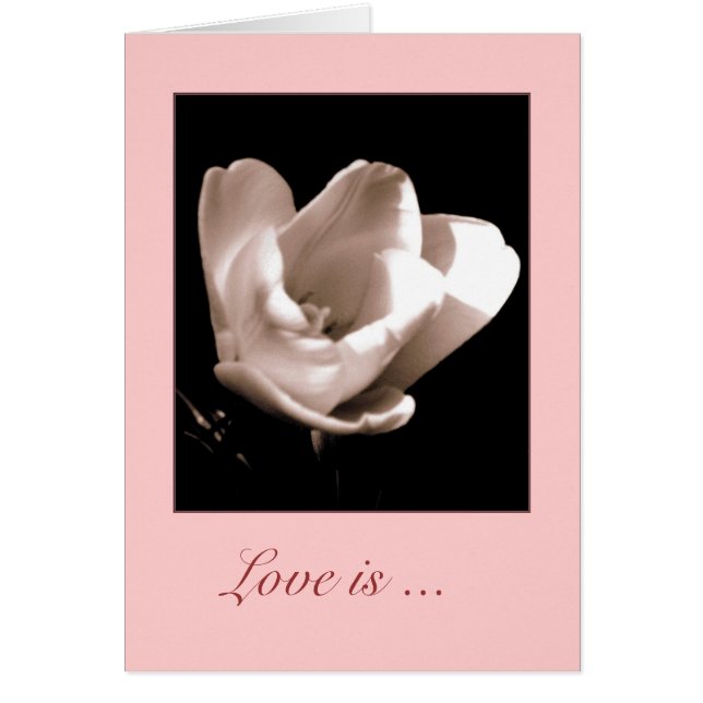 Elegant Tulip 'Liebe ist .... Blankokarte (Vorne)