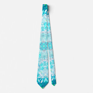 Elegant Türkis Blau Weißer Kristall Krawatte
