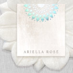 Elegant Türkis Floral Lotus Notepad Notizblock<br><div class="desc">Das elegante Design der Visitenkarte mit Lotus Mandala aus Imitat auf weißem Marmorboden. Das ist keine echte Folie, sondern ein Bild. Es gibt keinen Glanz oder keine Textur. Eine vielseitige Visitenkarte für kreative Profis und Unternehmer. Diese vielseitige Netzwerkkarte eignet sich auch hervorragend für Schönheitssalons, Mode-Boutiquen, Hochzeitsplaner, Schmuckdesigner, Friseur oder andere...</div>