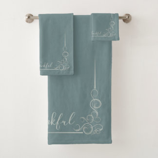 Elégant Turquoise avec Grey Cashmere Thankful