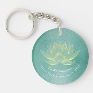 Élégant Turquoise Gold Lotus YOGA instructeur de m