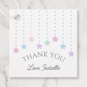 Elegant Twinkle Little Stars Baby Dusche Danke Geschenkanhänger