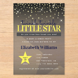 Elegant Twinkle Twinkle Little Star Baby Shower Acryleinladungen