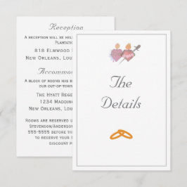 Elegant Two Hearts Catholic Wedding  Begleitkarte