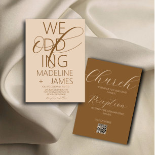 ELEGANT-Typ Kaffee-Latte-Hochzeitseinladung Einladung