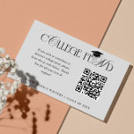 Elegant Typography Collage Fund QR CODE Graduation Begleitkarte<br><div class="desc">Celebrate a graduate’s next chapter with this elegant College Fund Graduation Enclosure Card, Featuring a stylish blend of cursive and serif typography spelling “College Fund, ” topped with a decorative graduation mortarboard. The card includes space for a custom message, a convenient QR code for digital contributions, and personalization along the...</div>