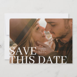 Elegant Typography Save This Date & Photo Wedding Save The Date