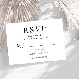 Elegant Typography Wedding RSVP Karte