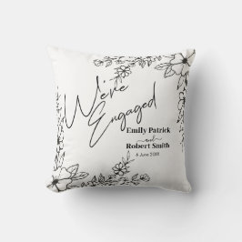 Elegant Typography we're engaged Kissen