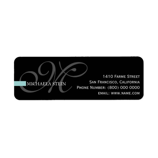 elegant u. mit Monogramm, Schwarzes