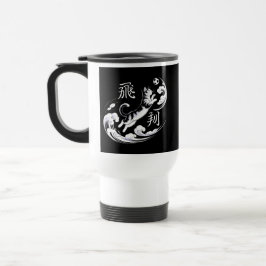 Elegant Ukiyo-e Cat Soccer Gift for Japanese Art  Reisebecher