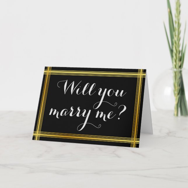 Elegant und einfach "Heiraten Sie mich?"Karte Karte (Vorderseite)
