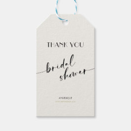 Elegant und einfach - Minimalistische Hochzeitsdus Geschenkanhänger