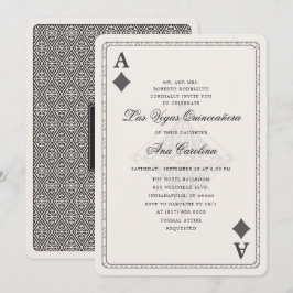 Elegant und einzigartig Las Vegas Quinceñera Einladung