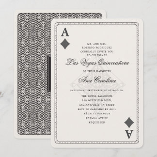 Elegant und einzigartig Las Vegas Quinceñera Einladung