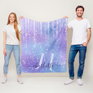Elegant und Glitzy Lila Fleecedecke