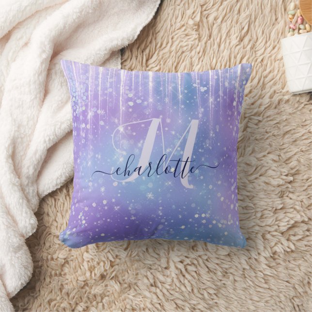 Elegant und Glitzy Lila Kissen (Decke)