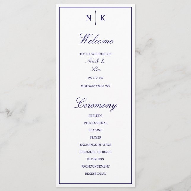 Elegant und klassisch programm (Vorderseite)