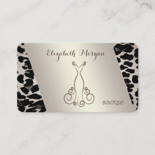 Elegant und modern,Leopard Print,Dress Visitenkarte