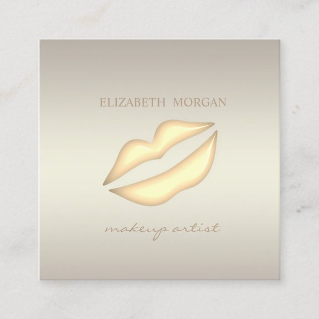 Elegant und modern, stilvoll,Lips Quadratische Visitenkarte (Vorderseite)