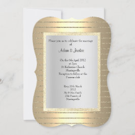 ELEGANT UND MODERN WEDN Gold Sepia Bronze Einladung
