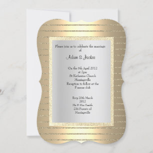 ELEGANT UND MODERN WEDN Gold Sepia Bronze Einladung