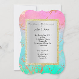 ELEGANT UND MODERNES MARBLE GOLD PASTEL EINLADUNG