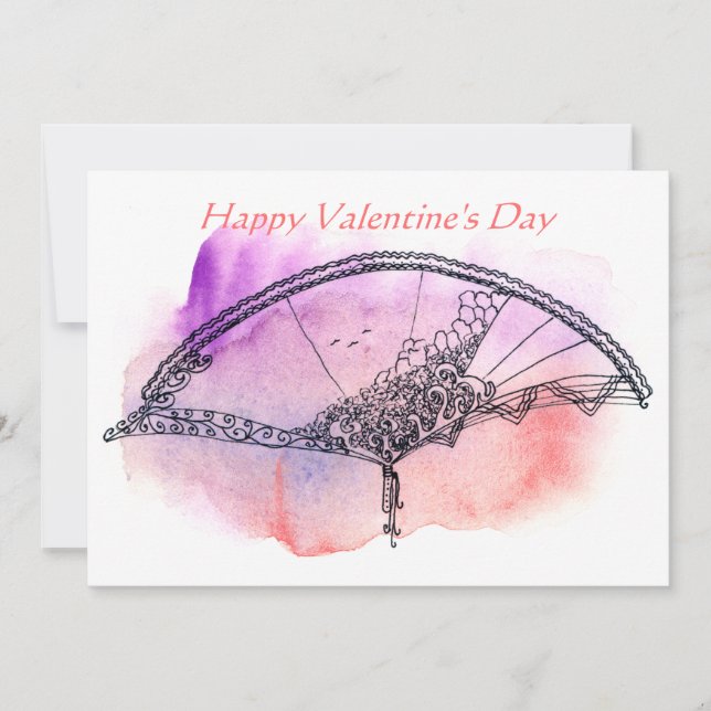 Elegant und Visionär Valentine Feiertagskarte (Vorderseite)