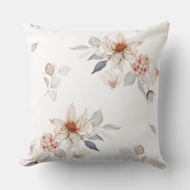 Elegant und zeitlos, floral kissen (Vorderseite)