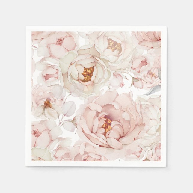 Elegant und zeitlos, floral serviette (Vorderseite)