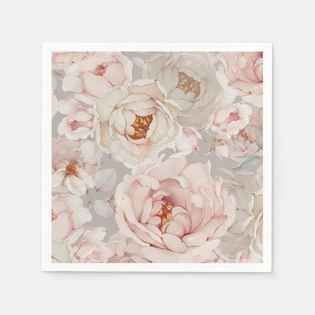 Elegant und zeitlos, floral serviette (Vorderseite)