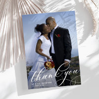 elegant unique handwritten script wedding photo