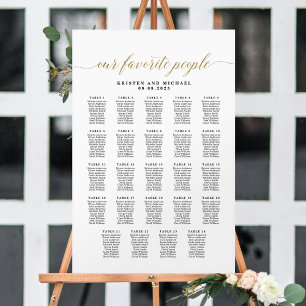 Elegant Unsere Lieblings-Sitzordnung für 24 Person Poster