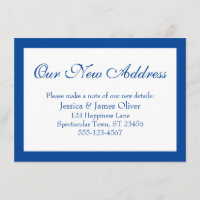 Elegant unsere neue Adresse Borderot Blue and Whit